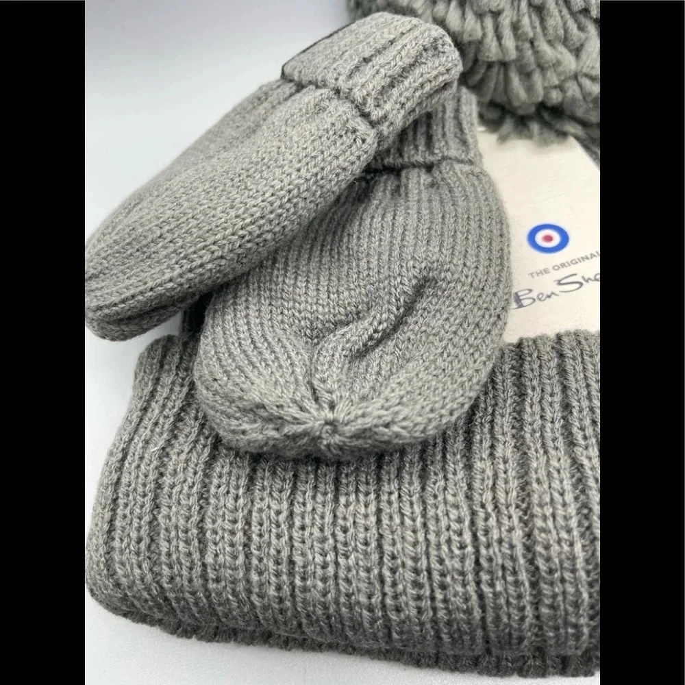 🎉HOST PICK🎉BEN Sherman – Cozy 2-Piece Beanie & Mittens Set (Kids)